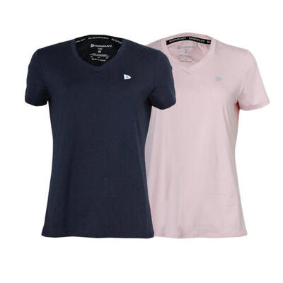 2-pack dames multi sport v-hals t-shirt vera cool dry