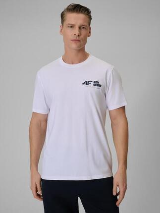T-shirt regular gładki męski 4F 4FRSS26TTSHM3992