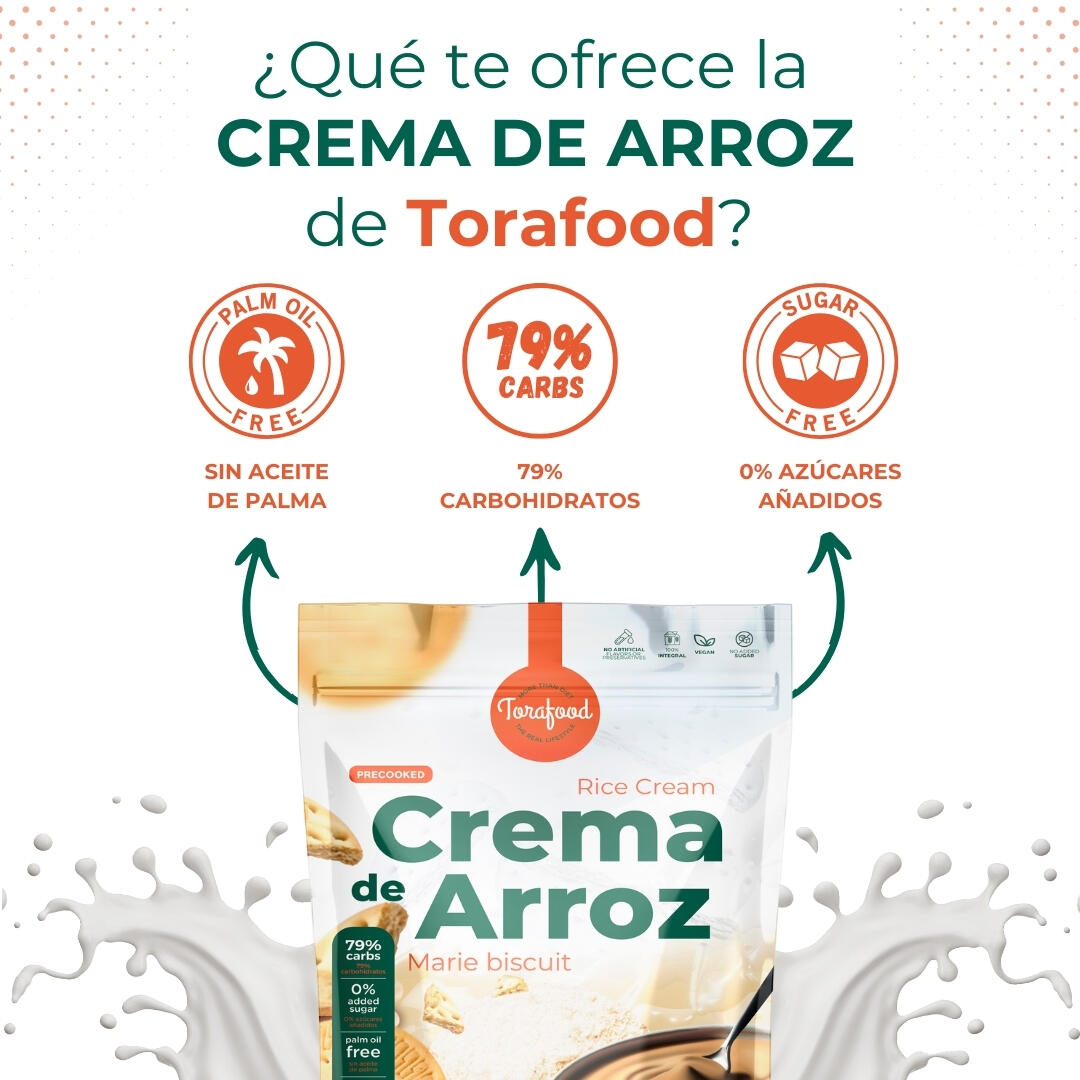 Crema de Arroz Sabor Galleta Maria 1KG Torafood 3/6