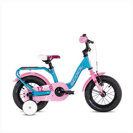niXe, 18 Zoll Kinderfahrrad, 1-Gang, Türkis/Rosa, 110–125 cm, 5–7 Jahre
