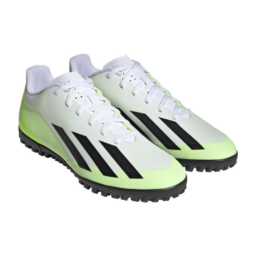 ADIDAS X CRAZYFAST.4 TF – męskie buty piłkarskie, biało-limonkowe 5/7