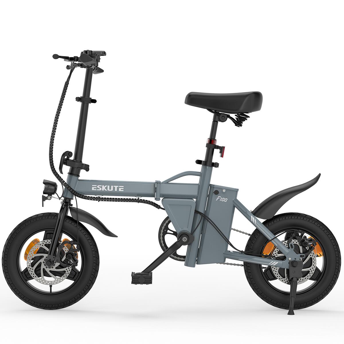 ESKUTE F100 Bicicletta Elettrica Pieghevole 250W 36V 9Ah Pneumatici 14 Pollici 2/5