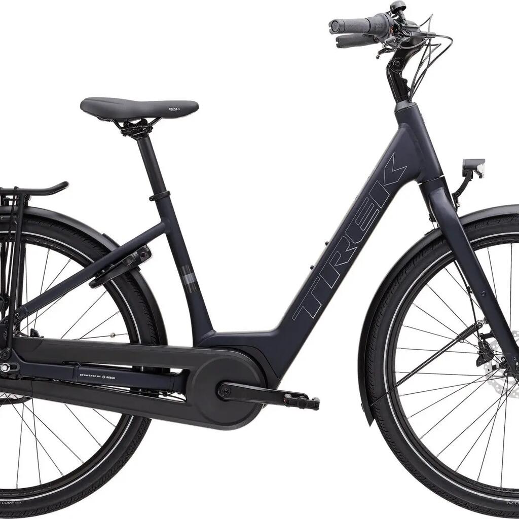 Trek District+ 1 Lowstep Electric City Bike Shimano Nexus 7S 400 Wh 700 mm Blue