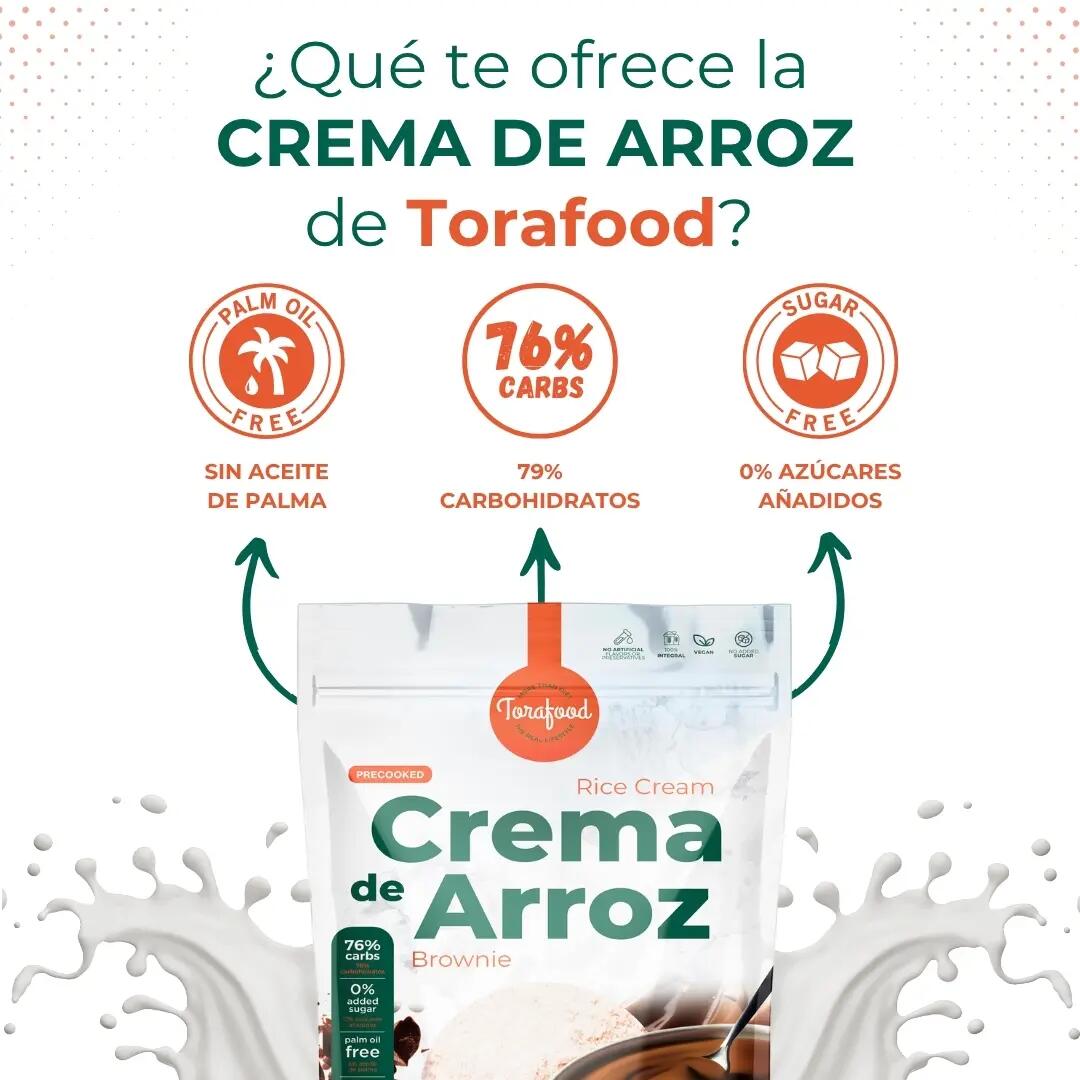 Crema de Arroz Sabor Brownie 1KG Torafood 3/6