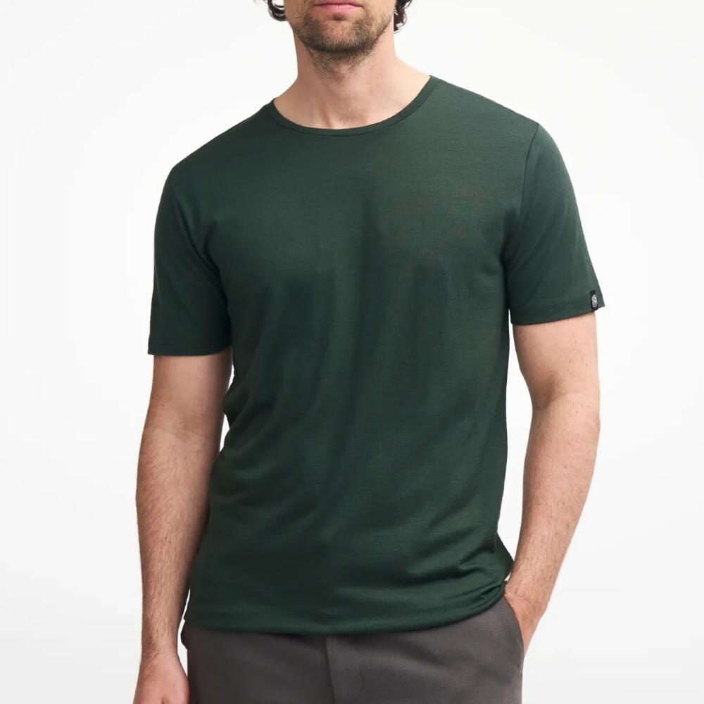 T-shirt UW Ceasar uomo - 100% lana merino extra fine - Blu acciaio 5/5