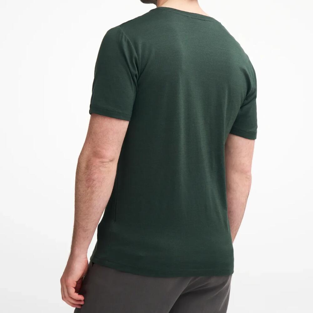 T-shirt UW Ceasar homme - 100 % laine mérinos extra fine - Vert 5/5