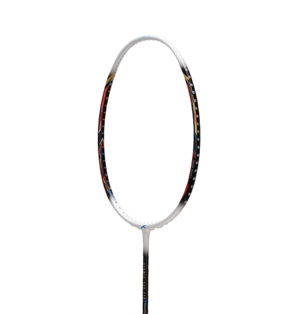 Badmintonschläger - ATOMIC-X 38 CTRL bespannt, schwarz/weiß 3/7