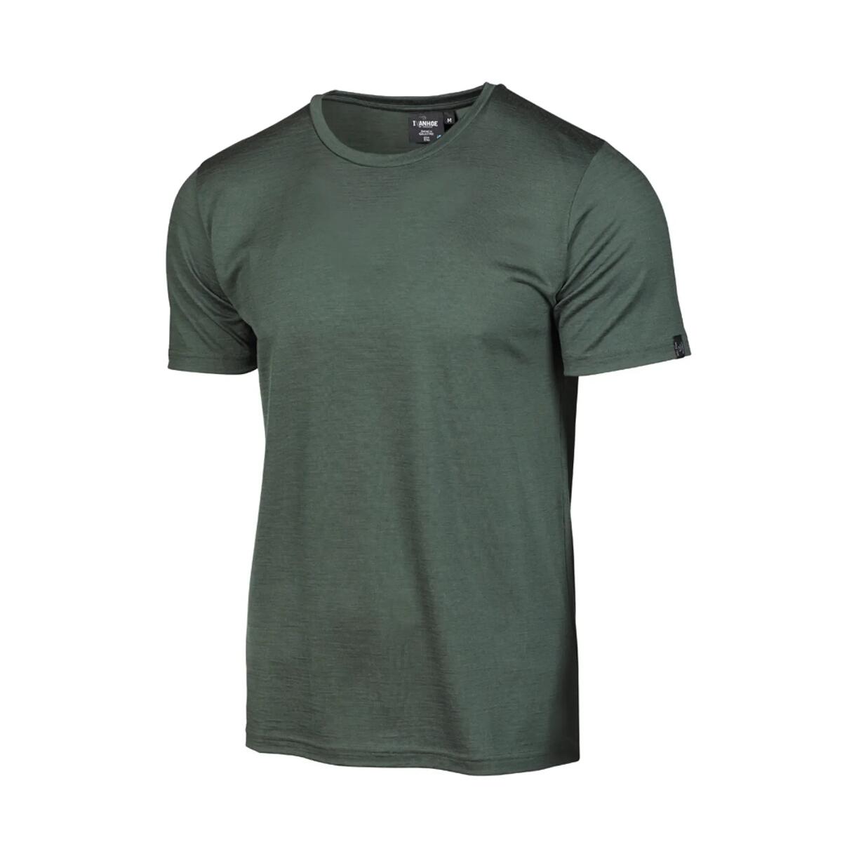 T-shirt UW Ceasar homme - 100 % laine mérinos extra fine - Vert 1/5