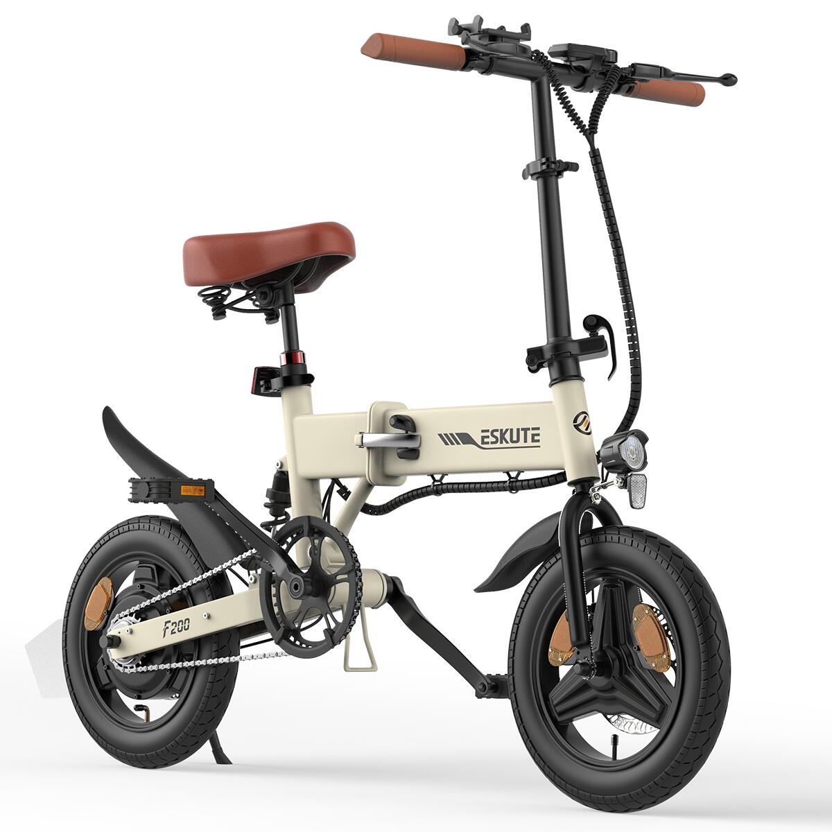 Bicicletă electrică pliabilă ESKUTE F200, 36V, 7.8Ah baterie, anvelope de 14