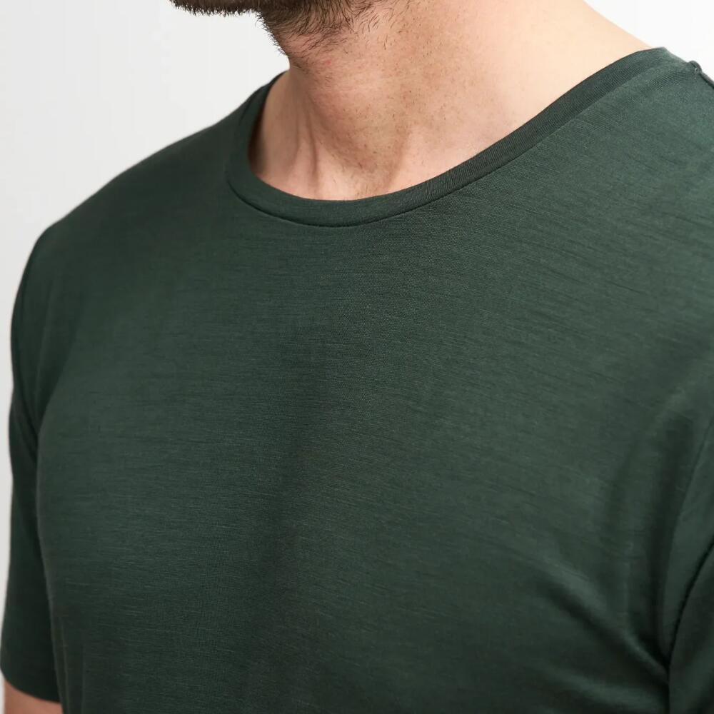 T-shirt UW Ceasar homme - 100 % laine mérinos extra fine - Vert 4/5