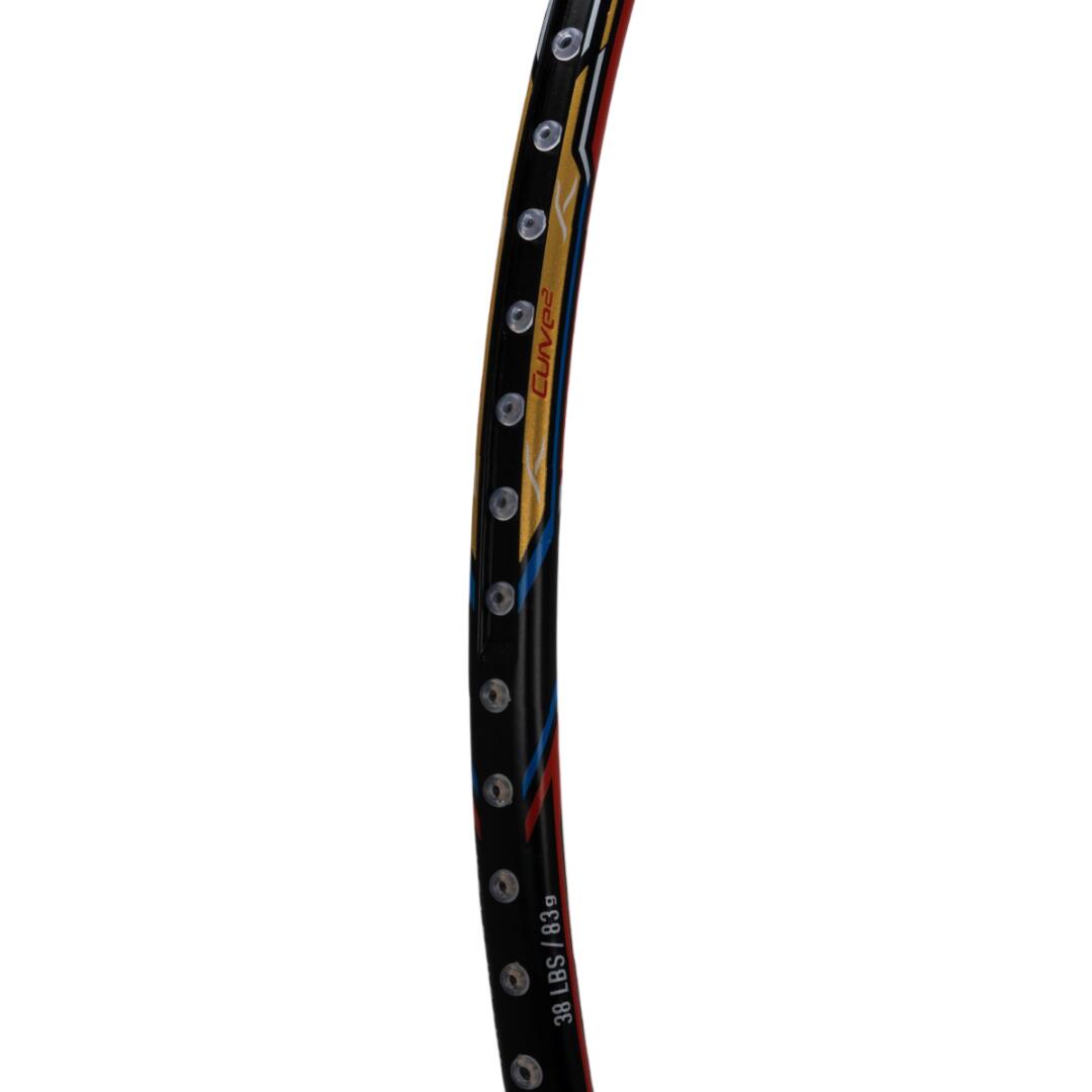Badmintonschläger - ATOMIC-X 38 CTRL bespannt, schwarz/weiß 5/7