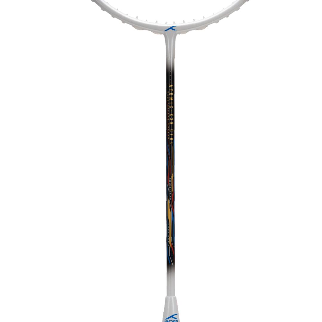 Badmintonschläger - ATOMIC-X 38 CTRL bespannt, schwarz/weiß 4/7