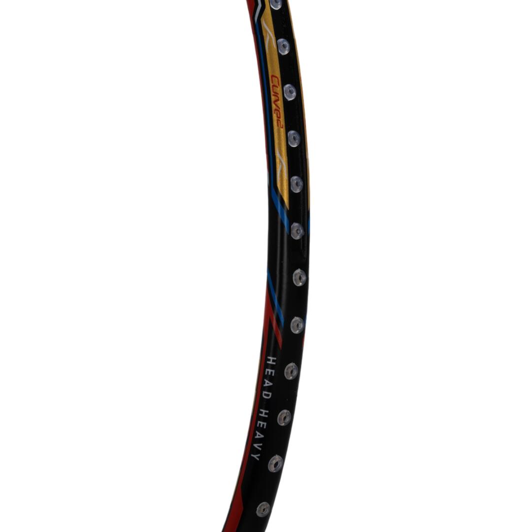 Badmintonschläger - ATOMIC-X 38 CTRL bespannt, schwarz/weiß 6/7