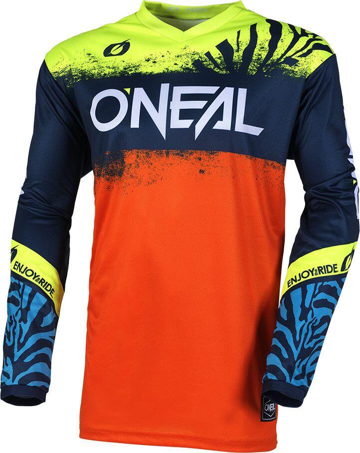 Maillot Manches Longues VTT O'Neal Element Shocker Bleu / Orange Enfant 1/3
