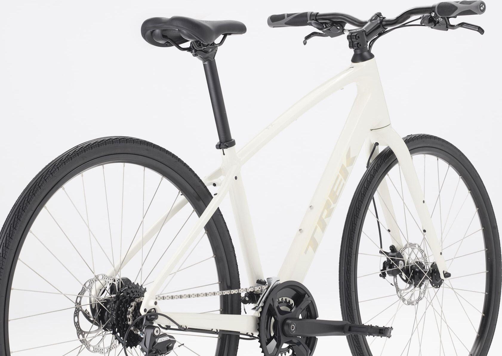 Bicicletta fitness Trek FX 1 Stepover Shimano Acera 8 velocità, 700 mm, bianca, 2/5