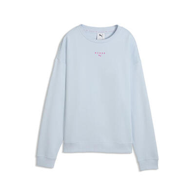 Puma x hyrox heavyweight sweatshirt met ronde hals voor dames puma