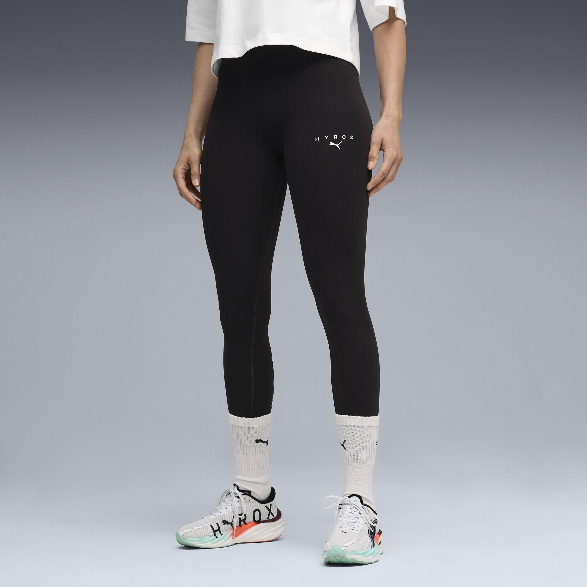 Colanti cross training femei, talie inalta, Shapeluxe, negru PUMA