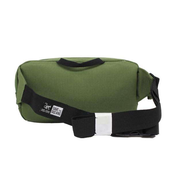 Crossbody heuptas - Unisex volwassenen - 1,5 liter - Gerecycled (Groen) 3/5