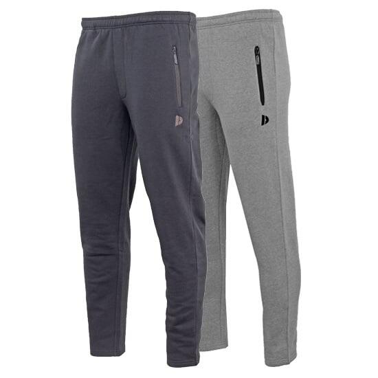 Lot de 2 pantalons de jogging pour homme, coupe droite, avec poches zippées -Sky
