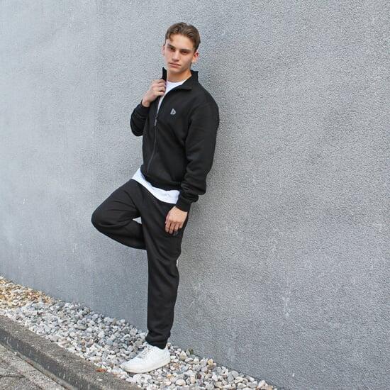 Herren-Jogginghose mit geradem Bein und Reißverschlusstaschen (Sky) 3/5