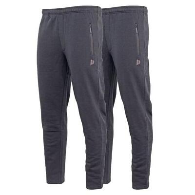 2-pack heren joggingbroek rechte pijp met ritsen in de zakken (sky)
