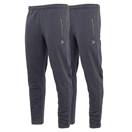 Lot de 2 pantalons de jogging pour homme, coupe droite, avec poches zippées -Sky