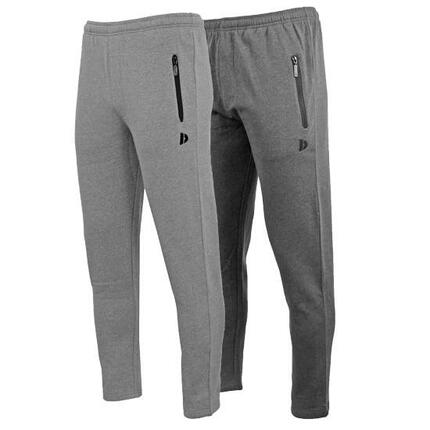 Lot de 2 pantalons de jogging pour homme, coupe droite, avec poches zippées -Sky