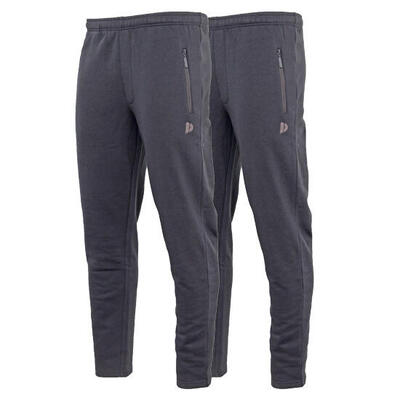 2-pack heren joggingbroek rechte pijp met ritsen in de zakken (sky)