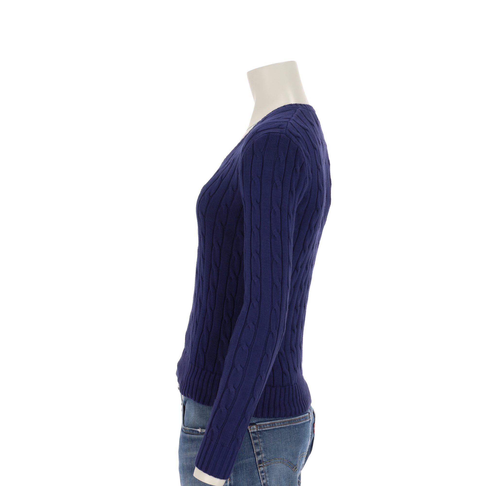 Segunda vida - Pulôver feminino Polo Ralph Lauren cabo azul marinho - Como novo 3/7