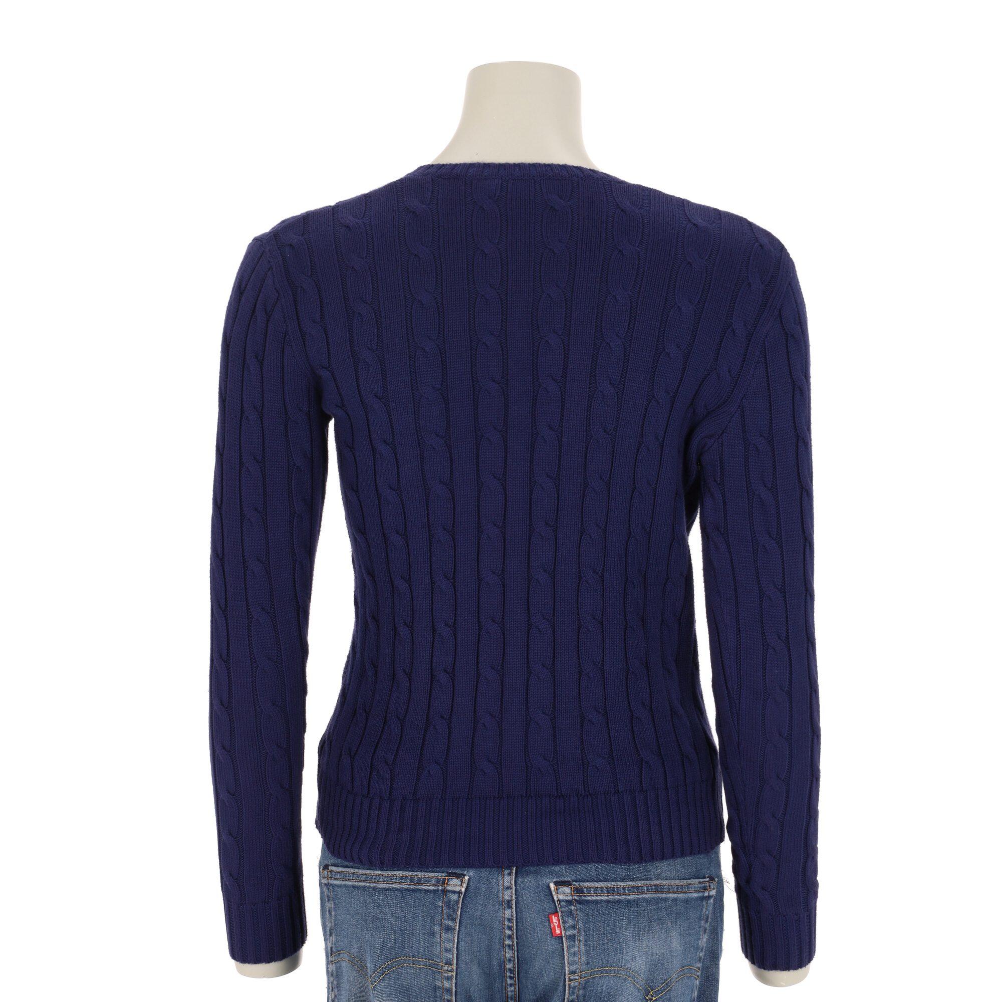 Segunda vida - Pulôver feminino Polo Ralph Lauren cabo azul marinho - Como novo 2/7