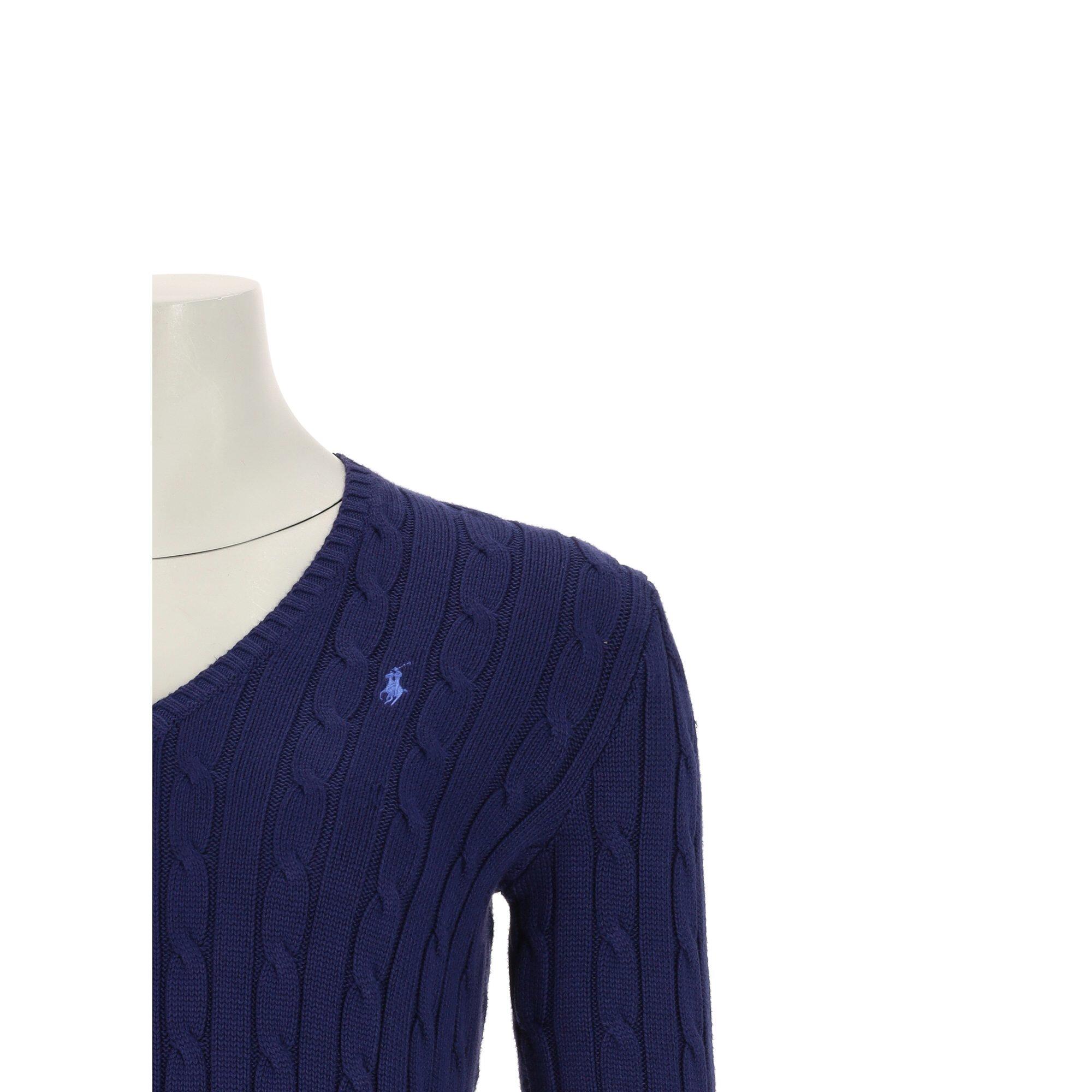 Segunda vida - Pulôver feminino Polo Ralph Lauren cabo azul marinho - Como novo 6/7