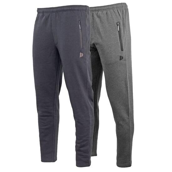 Lot de 2 pantalons de jogging pour homme, coupe droite, avec poches zippées -Sky
