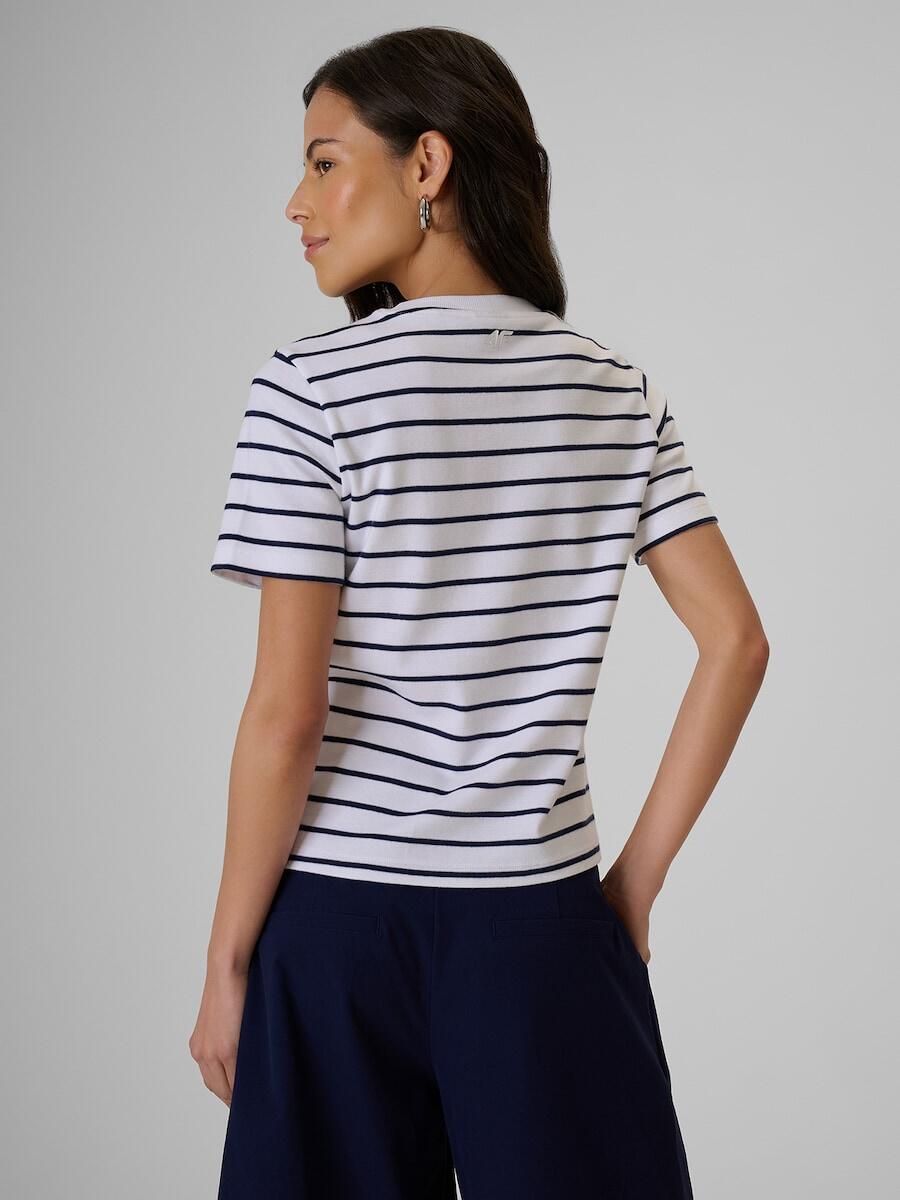 T-shirt relaxed z nadrukiem damski 4F 4FRSS26TTSHF4023 2/6