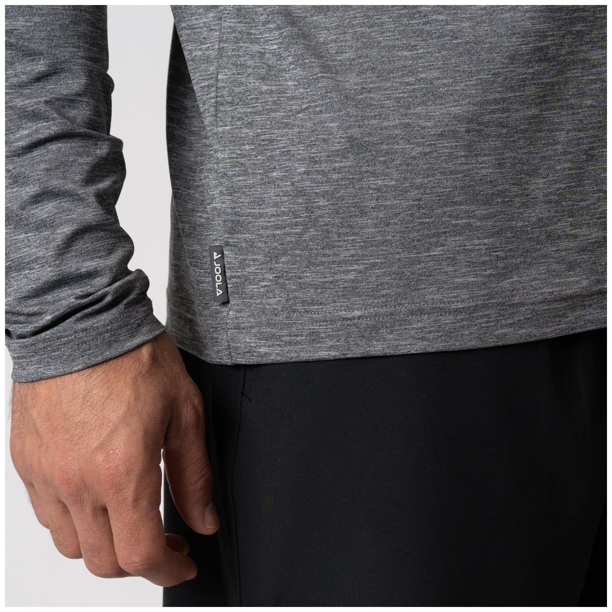 Camiseta de pickleball de hombre QUARTER ZIP Joola gris oscuro 3/3