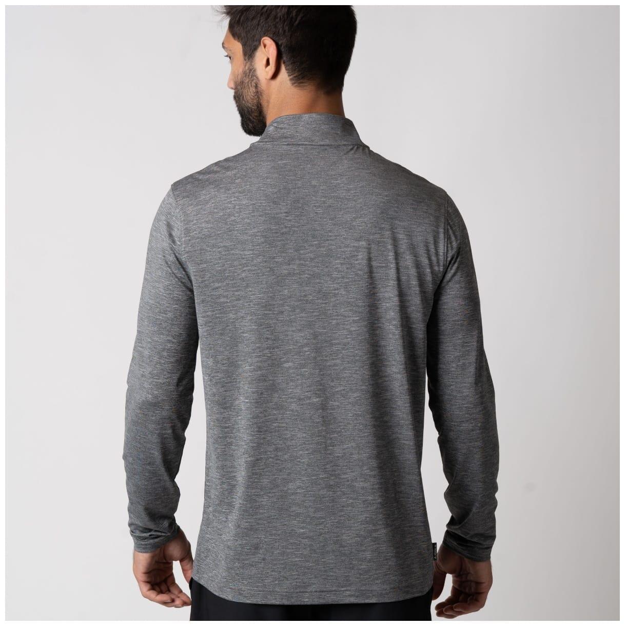 Camiseta de pickleball de hombre QUARTER ZIP Joola gris oscuro 2/3