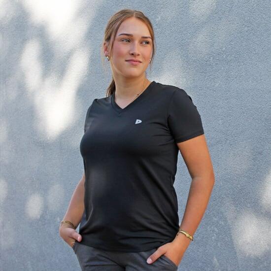 2er-Pack Damen-Multisport-T-Shirt mit V-Ausschnitt, Vera Cool Dry 2/5
