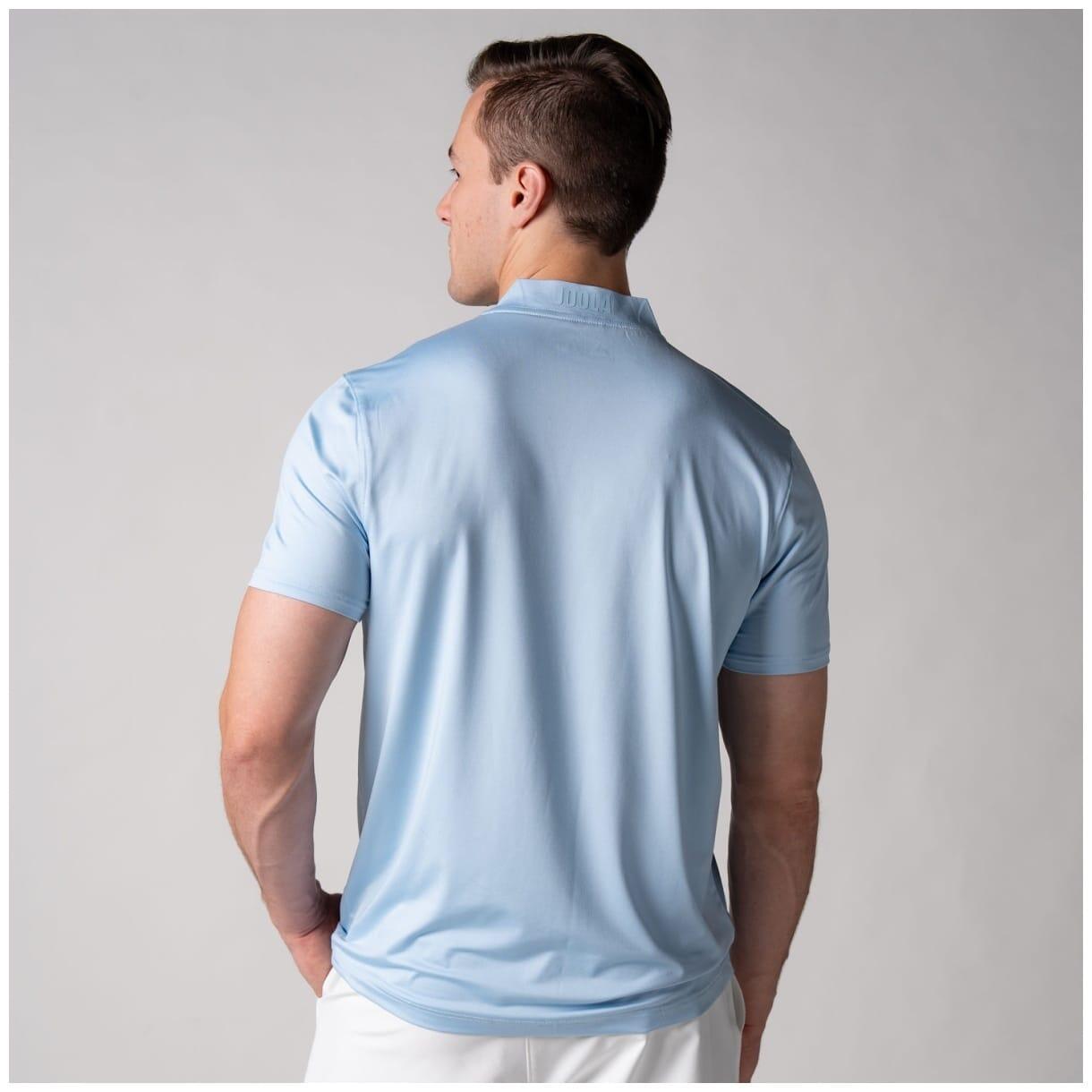 Polo de pickleball de hombre COURT Joola azul claro 2/3