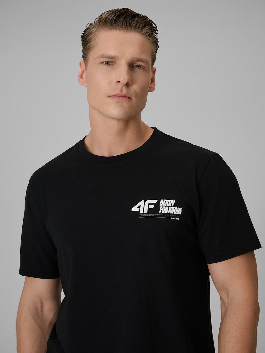 T-shirt regular gładki męski 4F 4FRSS26TTSHM3992 3/5