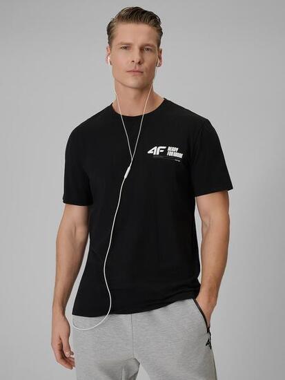 T-shirt regular gładki męski 4F 4FRSS26TTSHM3992