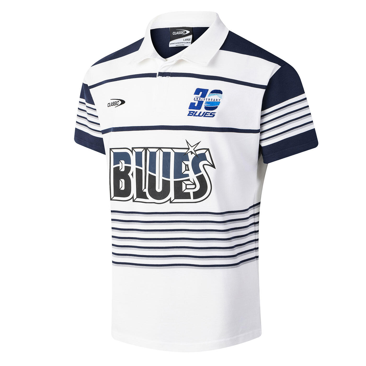 Polo manica corta Blues 2026 Supporter Retro Knit Jersey 3/7