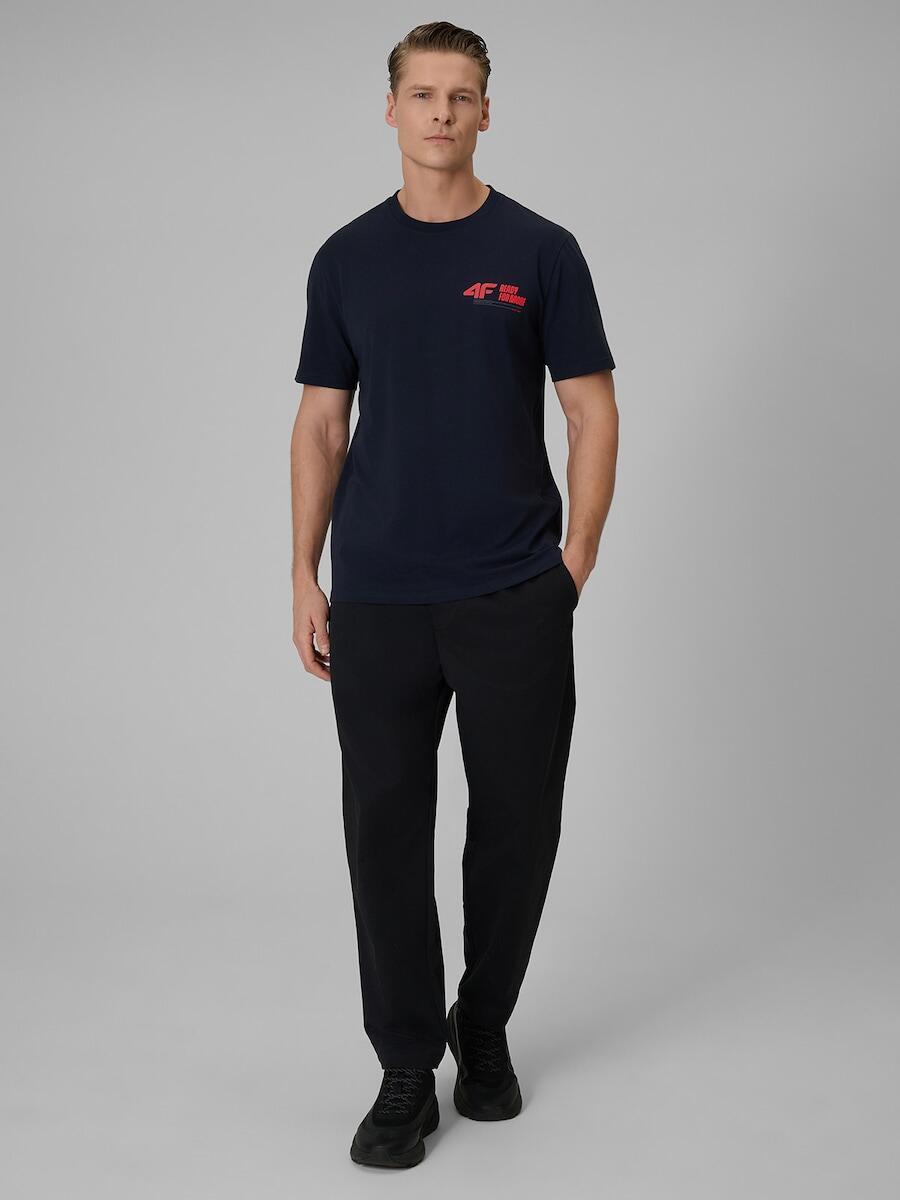 T-shirt regular gładki męski 4F 4FRSS26TTSHM3992 3/6