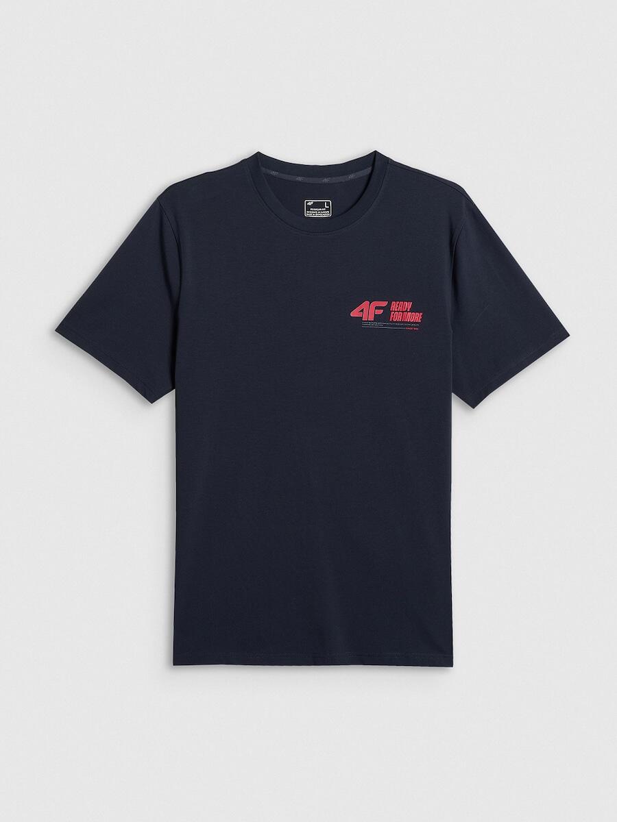 T-shirt regular gładki męski 4F 4FRSS26TTSHM3992 5/6