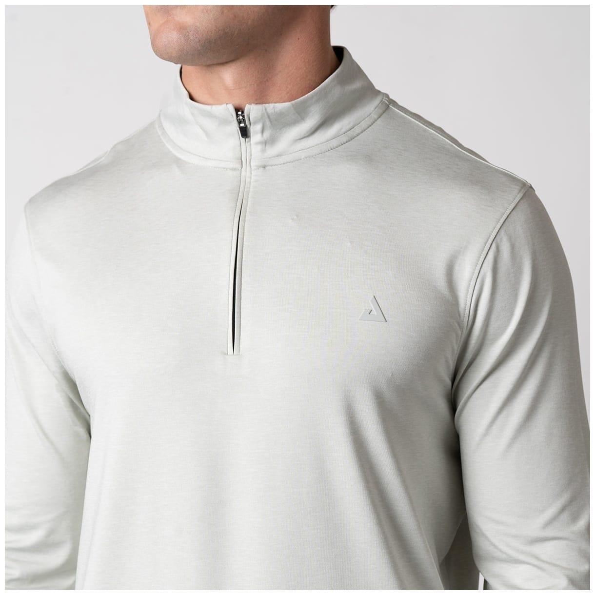 Camiseta de pickleball de hombre QUARTER ZIP Joola gris claro 3/3