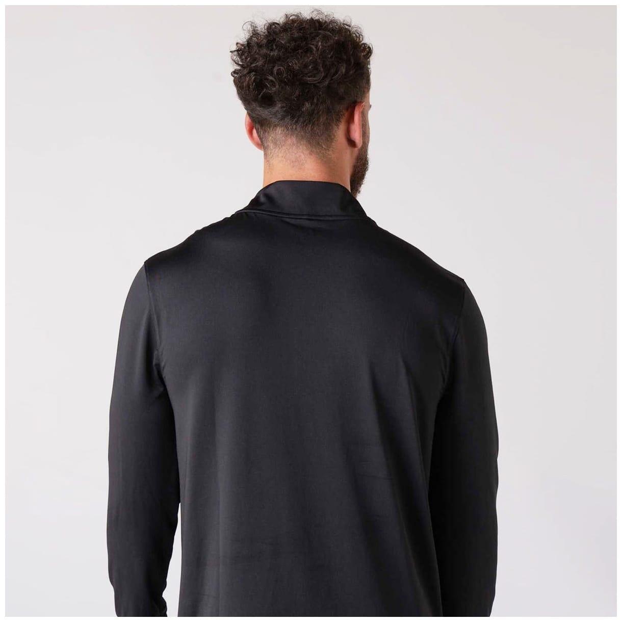 Camiseta de pickleball de hombre QUARTER ZIP Joola negro 2/3