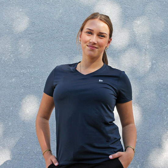 Damen-Multisport-T-Shirt mit V-Ausschnitt, Vera Cool Dry 4/5