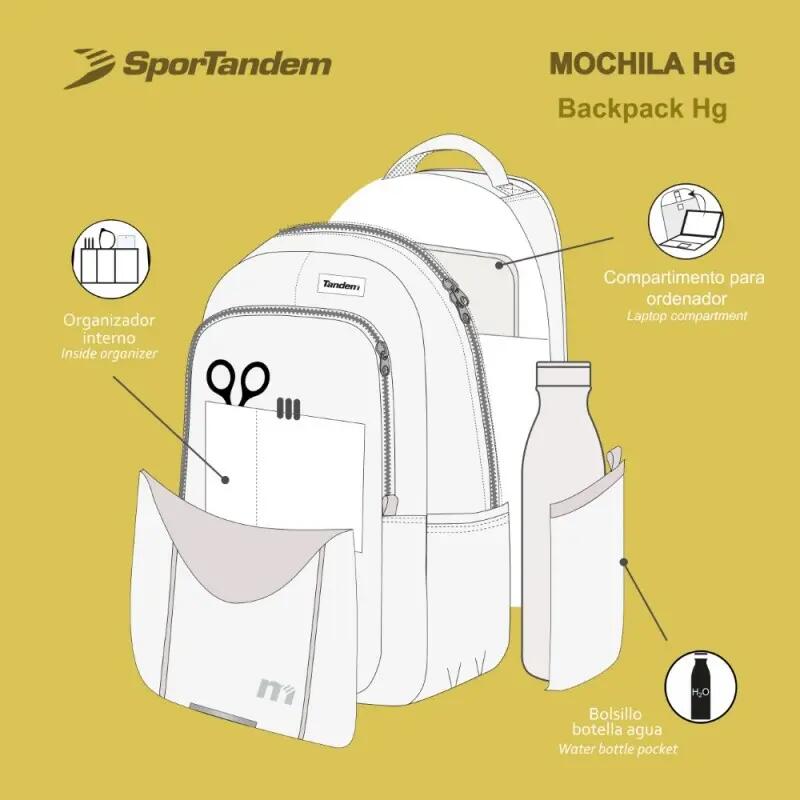 Mochila escolar adaptable a carro con compartimento para portátil VALENCIA CF 6/6