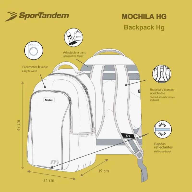 Mochila escolar adaptable a carro con compartimento para portátil VALENCIA CF 5/6