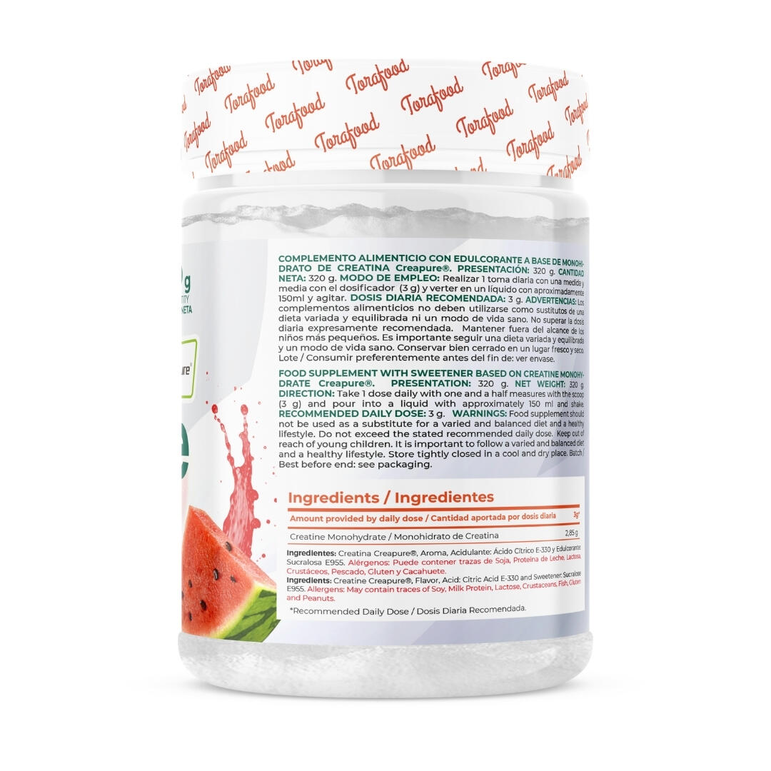 Creatina Creapure Monohidratada Sabor Sandia 320G Torafood 3/5