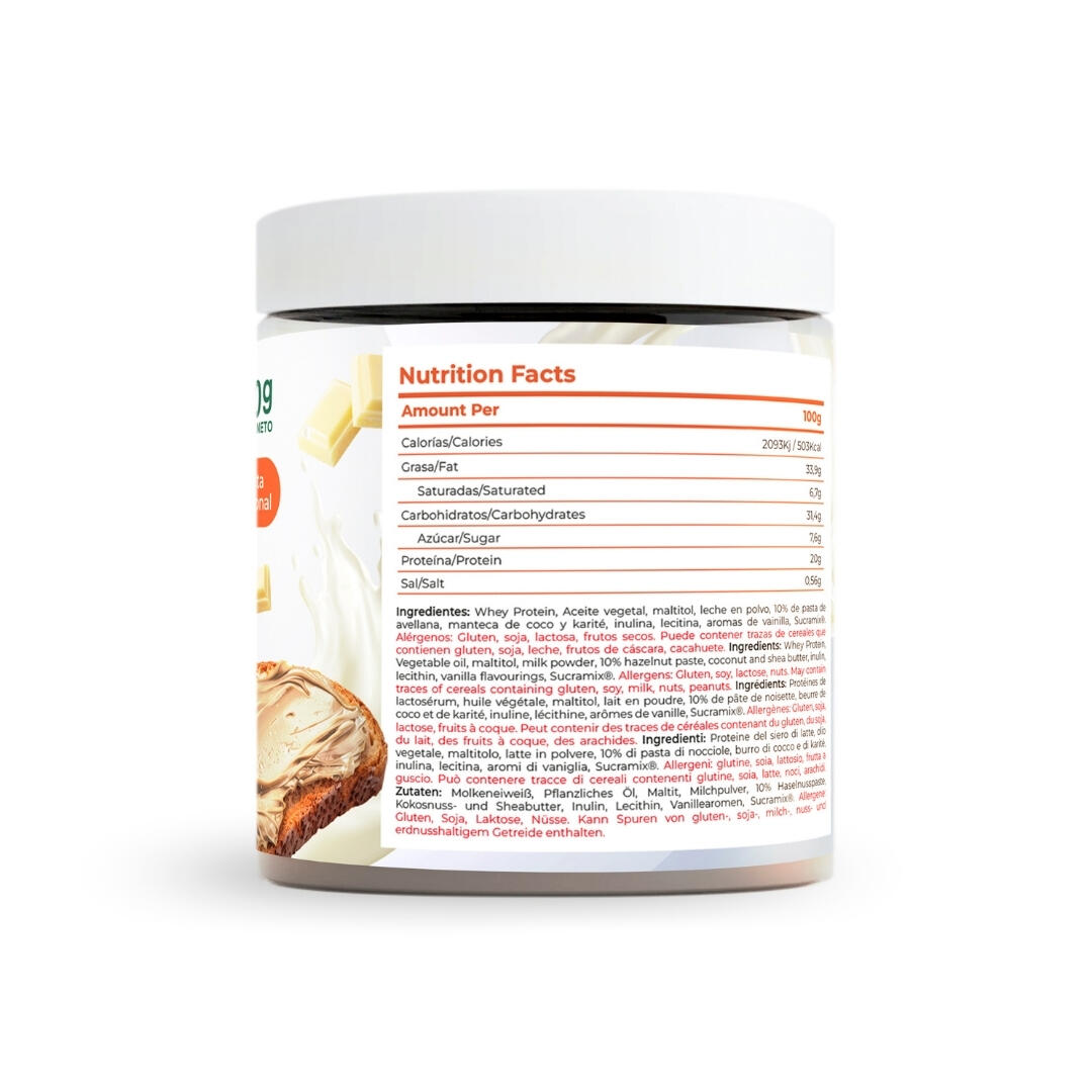 Crema Proteica Chocolate Blanco 200G Torafood 2/5