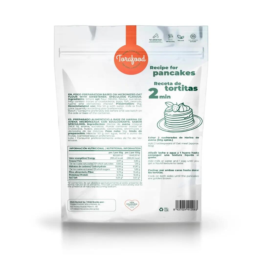 Harina de Avena Sabor Speculoos 1KG torafood 2/5
